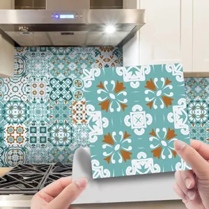 Adesivi per piastrelle impermeabili da staccare e attaccare con motivo mandala per cucina.
