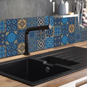 Adesivi per piastrelle mandala impermeabili per cucina paraschizzi parete 24pz
