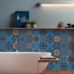 Adesivi per piastrelle mandala impermeabili PVC decorazione bagno dettaglio