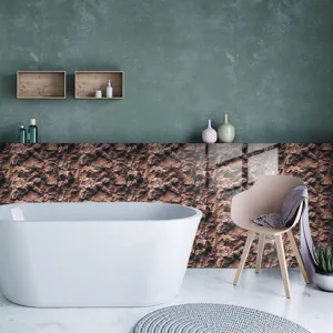 Marble texture wall tile sticker waterproof self-adhesive bathroom renovation wallpaper detail