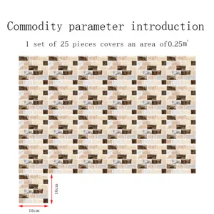 Adesivi per piastrelle mosaico in PVC impermeabile con pellicola cristallo luminosa