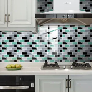 Adesivo per piastrelle a mosaico in film cristallo PVC per ristrutturazione cucina