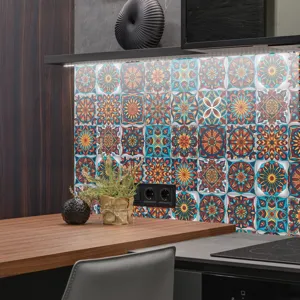 Adesivi per piastrelle mandala impermeabile cucina parete decorazione pellicola 24pz