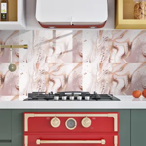 Adesivo per piastrelle effetto marmo impermeabile decorazione parete cucina rotolo