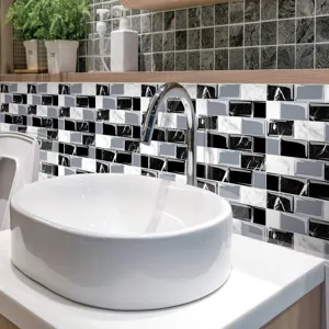 Adesivi per piastrelle mosaico impermeabile PVC carta da parati bagno cucina decorazione.