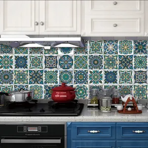 Adesivi per piastrelle mandala 24pz impermeabile adesivo murale adesivi per decorazione cucina