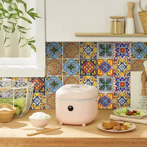 Retro tile stickers self-adhesive waterproof wallpaper for kitchen wall decor update easily