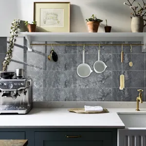 Grey marble tile sticker kitchen backsplash self adhesive waterproof decorative wall wallpaper roll