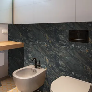Dark marble pattern wall sticker waterproof vinyl wallpaper for bathroom kitchen home decor renovation