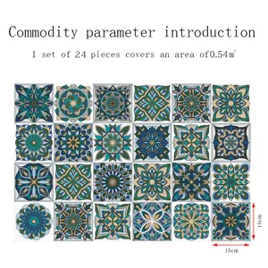 Adesivi per piastrelle mandala adesivi murali decorativi 24 pz dettaglio parametri