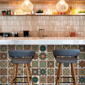 Adesivi per piastrelle mandala impermeabili autoadesivi per decorazione parete cucina