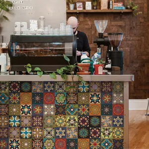 Adesivi per piastrelle mandala vintage decalcomanie decorative floreali per pareti cucina