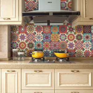 Adesivi per piastrelle mandala impermeabili cucina paraschizzi decorativi 24 pezzi