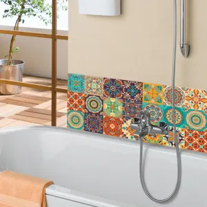 Adesivi per piastrelle mandala impermeabili per decorazione parete cucina bagno.