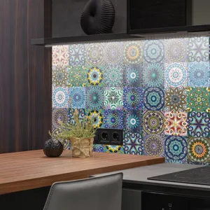 Adesivi per piastrelle mandala cucina paraschizzi adesivi murali decorativi impermeabili 24pz