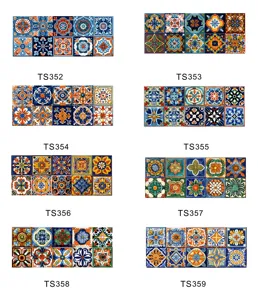 Moroccan style tile stickers wall decor waterproof self adhesive decals home design
