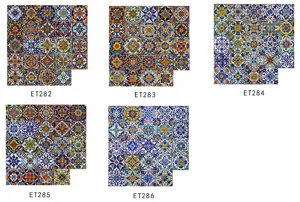 Moroccan style tile stickers wall decor self adhesive vintage decorative patterns sets.