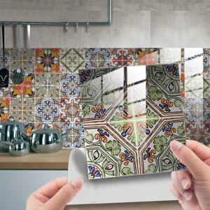Marokkaanse Retro Tegelstickers Zelfklevend Waterdicht PVC Behang Voor Keuken Badkamer Huisdecoratie