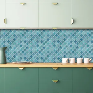 Moroccan tile sticker self-adhesive waterproof PVC wall sticker for kitchen backsplash decor