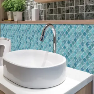 Waterproof self-adhesive mosaic tile sticker PVC wall sticker for home decor detail