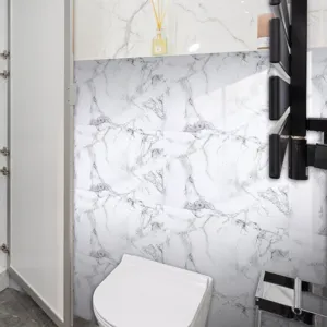 Adhesivo azulejo cristal marmol autoadhesivo impermeable decoracion pared bano detalle