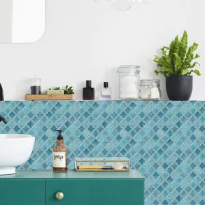 Moroccan tile self-adhesive wall sticker waterproof PVC mosaic sticker for bathroom decor