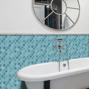 PVC mosaic tile sticker self adhesive waterproof wall decor for bathroom renovation