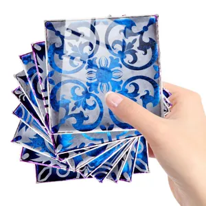 Pegatinas de azulejos cuadrados vintage juego de 10 para decoración del hogar y pared.
