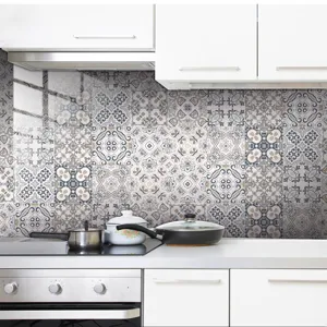 Moroccan retro tile sticker for kitchen backsplash self-adhesive wallpaper decor wall 1pc