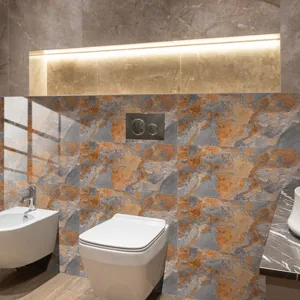 Autocollant de carrelage effet marbre pierre adhésif imperméable panneau déco murale