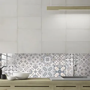Moroccan retro tile sticker detail view, self-adhesive waterproof wallpaper for kitchen wall.