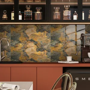 Autocollant carrelage mur effet marbre film cristal impermeable decoration de cuisine