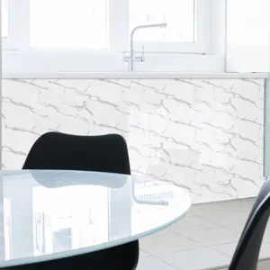 Adhesivo de pared impermeable con diseño de mármol película para decoración cocina.
