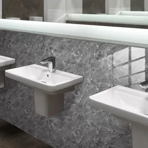 Adhesivo de pared efecto mármol impermeable, pegatina de azulejo de cristal decorativa.