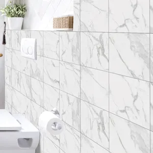 Marble texture tile stickers waterproof self-adhesive wall stickers for home decor bathroom.
