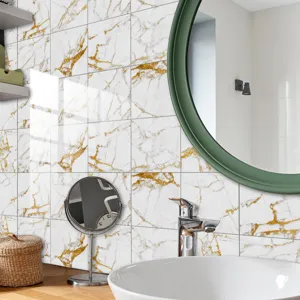 Marble pattern crystal tile stickers self-adhesive wall paper home decor waterproof decal