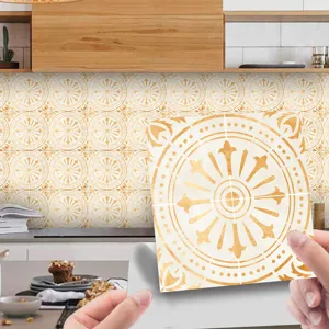 Self Adhesive Waterproof 3D Mosaic Tile Stickers PVC Kitchen Bathroom Home Decor Wall Decals Removable DIY Wall Stickers
