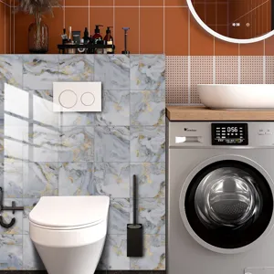 Marble texture wall sticker crystal film waterproof self adhesive tile sticker for bathroom home decor