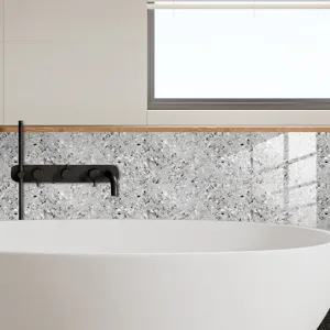 Terrazzo pattern crystal film tile sticker, self-adhesive wall paper for home decor.