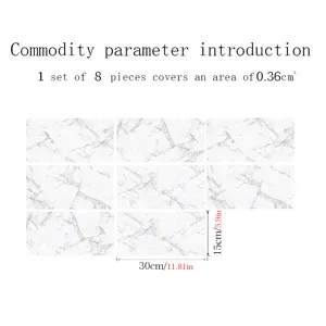 Marble pattern crystal film tile sticker self adhesive wall sticker detail parameter view