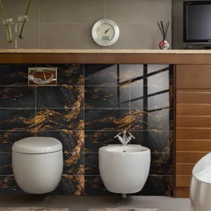 Marble texture tile sticker waterproof self-adhesive wall wallpaper for bathroom decor
