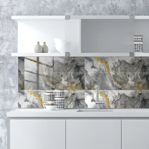 Marble texture kitchen wall sticker detail, waterproof self adhesive decorative backsp