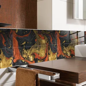Marble pattern tile sticker waterproof self-adhesive wall paper for home decor update