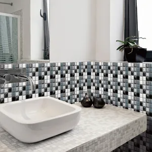 Sticker carrelage mosaïque 3D étanche autocollant PVC papier peint salle de bain cuisine