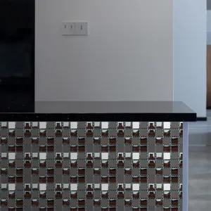 3D mosaic tile sticker, self adhesive decorative wall sticker for kitchen island counter upgrade.