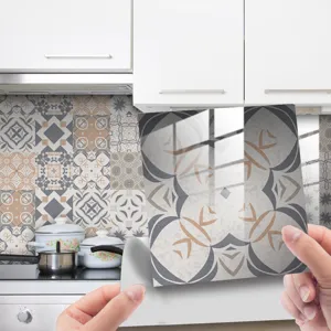 Moroccan vintage tile sticker self-adhesive kitchen wall paper home decor renovation