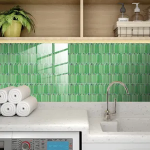 Peacock feather tile sticker waterproof crystal film wall mural for home kitchen bathroom decor