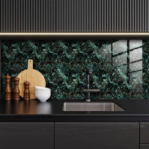 Thickened crystal texture marble tile sticker, waterproof self-adhesive kitchen backsplash decor.