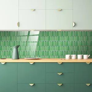 Crystal film peacock feather tile sticker kitchen wall mural home decor waterproof detail shot