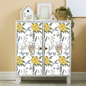 Adesivo per carta da parati floreale francese fai-da-te per mobili e decorazione murale.